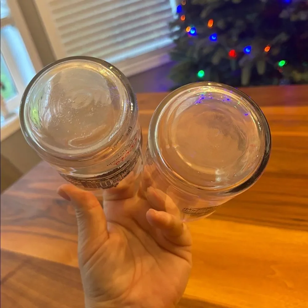 Coors Beer Company Golden Colorado 1873 Pair of Beer Glasses 5.25” Tall 16 ounce